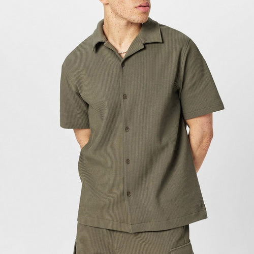 Camisa Masculina Verão Colarinho Alto