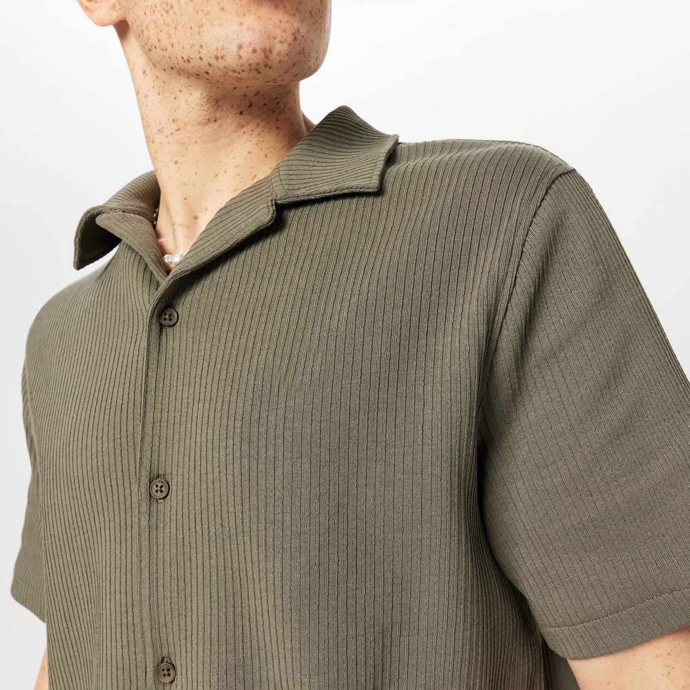Camisa Masculina Verão Colarinho Alto