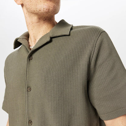 Camisa Masculina Verão Colarinho Alto