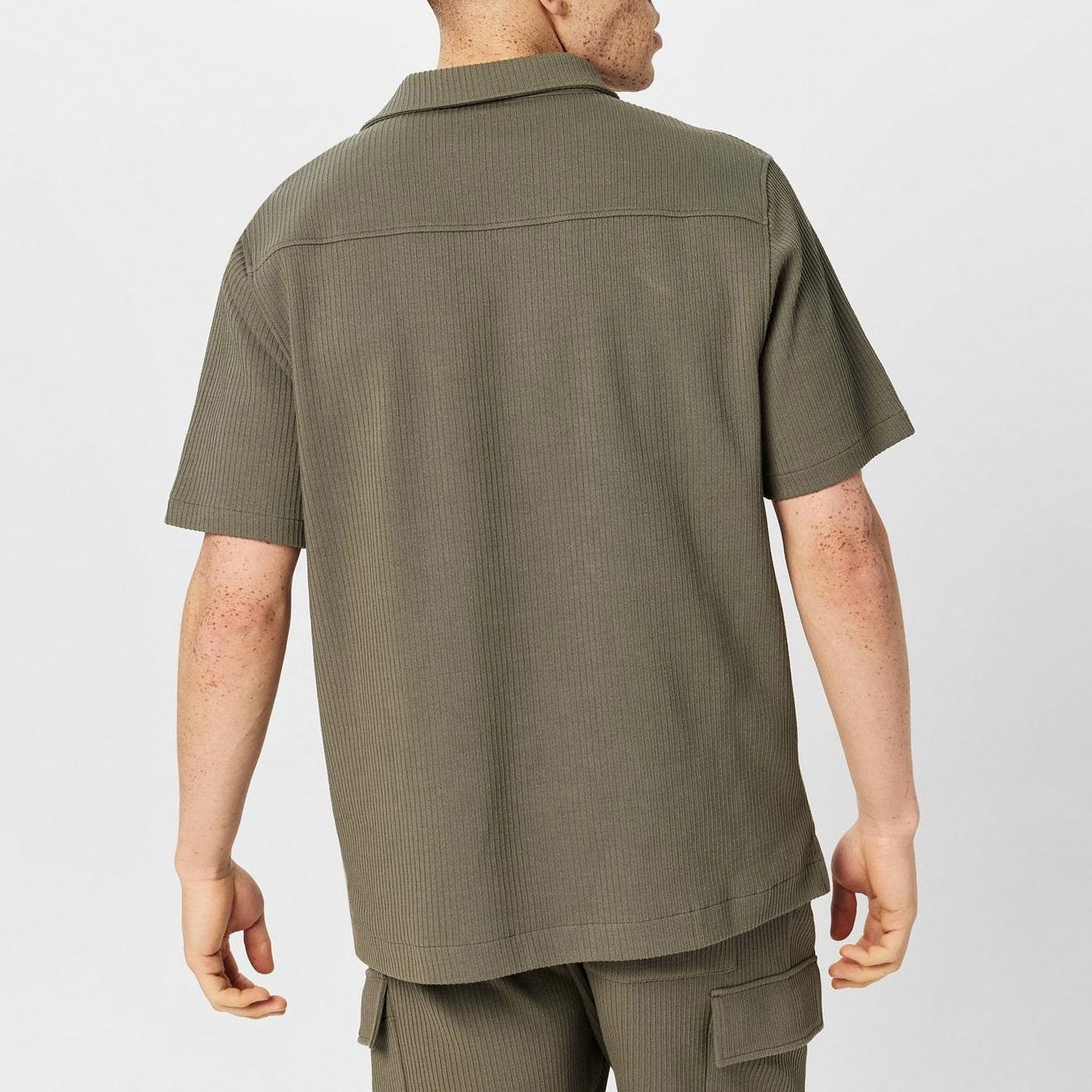 Camisa Masculina Verão Colarinho Alto